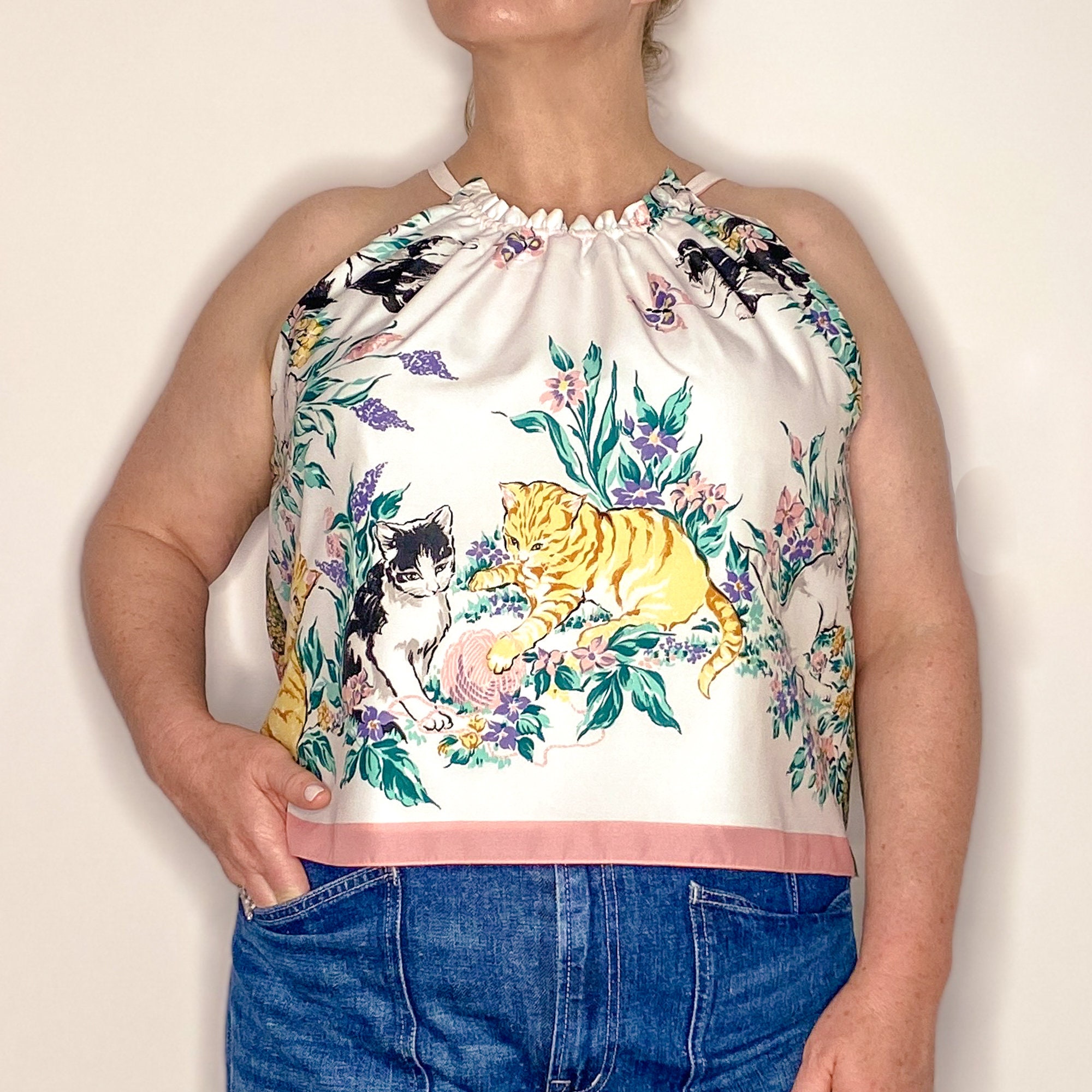 Upcycled Halter Top - Etsy