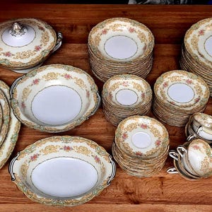 Vintage 1930's Noritake China, Shelby Pattern #3623, Vintage China, Vintage Dinnerware,Wedding Gift,Hostess Gift