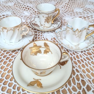 Vintage Fine Porcelain China Demitasse Cup and Saucer Sets, Antique China