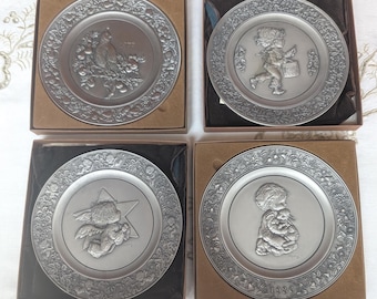 Vintage Hallmark Fine Pewter Plate: 1970s Little Gallery - [Choose Your Design]