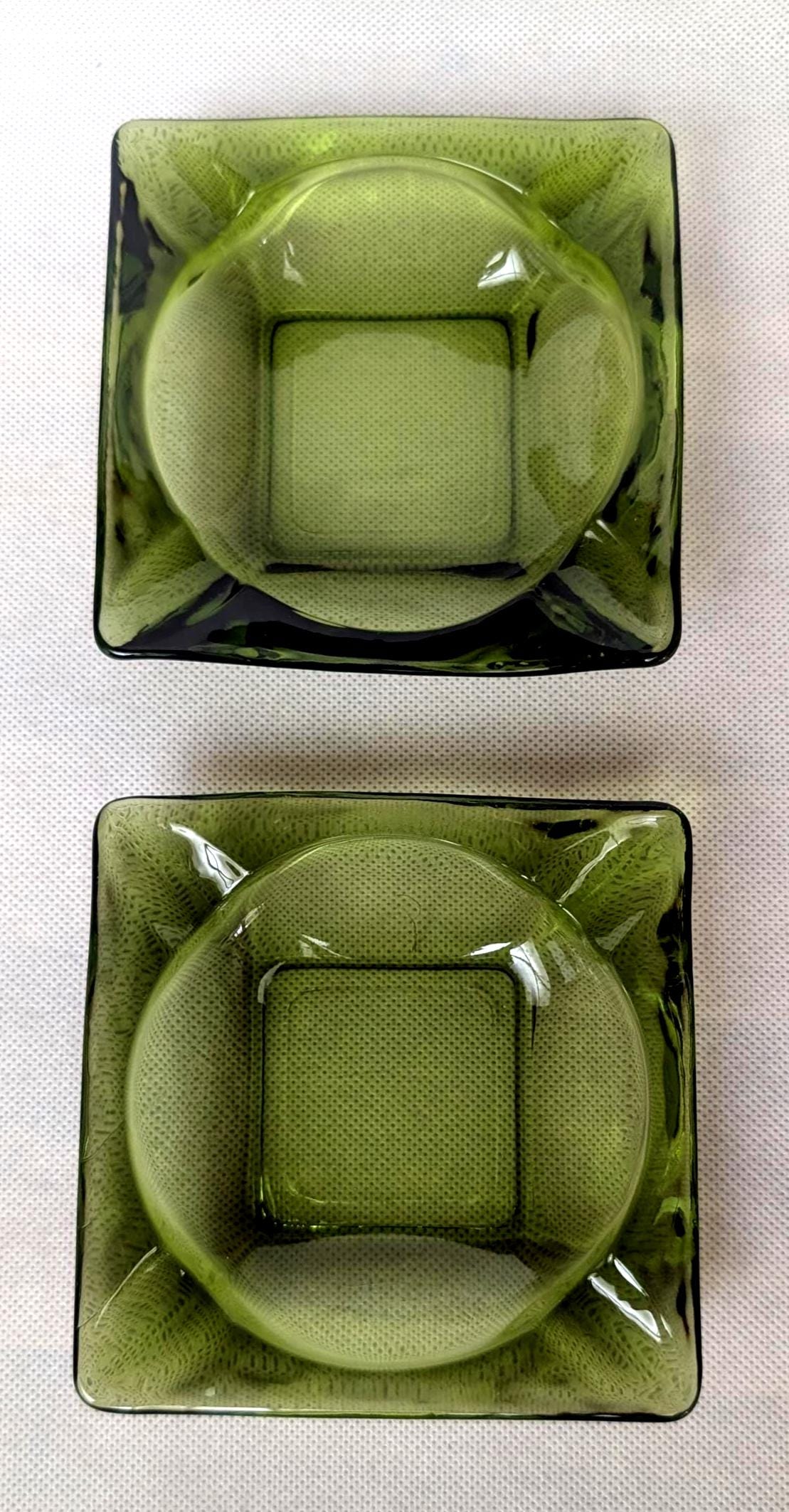 Vintage Green Ashtray Square - Etsy