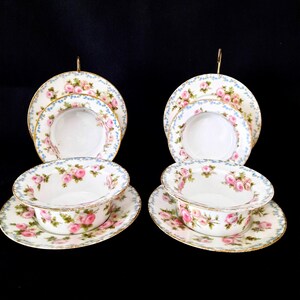 Vintage Ramekin and Saucer Set,Vintage China,Made in France,Lemoges,Charles Field Haviland