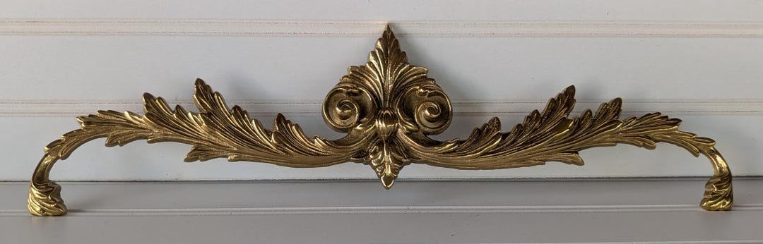 Vintage Brass Scrolling Wall Decor, Vintage Metal Baroque French Rococo ...