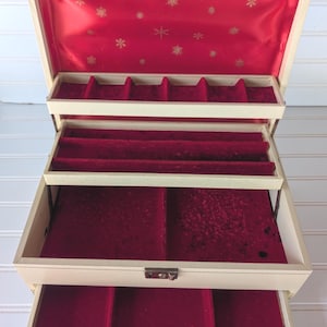 Vintage MELE Jewelry Box, Large Gold Tooled Box, MCM Decor