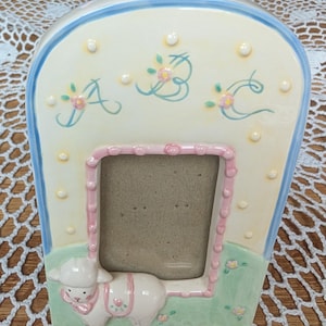 Vintage Charpente Kathy Orr Ceramic Nursery Picture Frame, Picture Frame,Ceramic Picture Frame