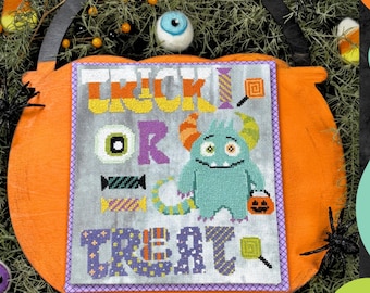 Trick or Treat Cross Stitch Pattern (PATTERN ONLY)