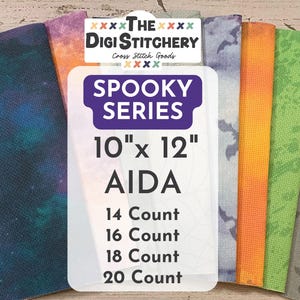 10&quot; x 12&quot; Spooky Series Aida (14, 16, 18 and 20 Count)