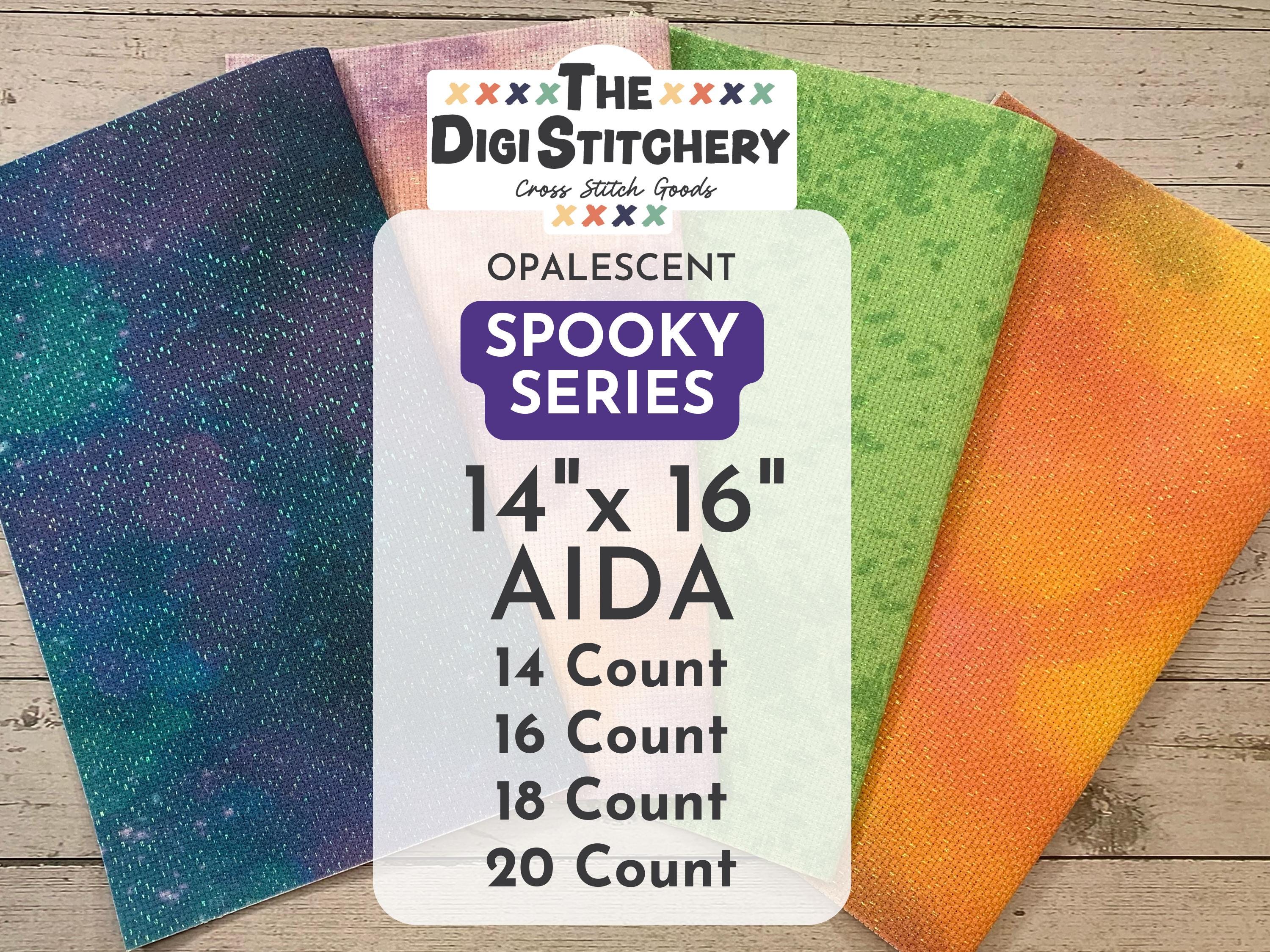 14" x 16" Spooky Series Opalescent Aida (14, 16, 18 and 20 Count)