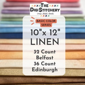 10&quot; x12&quot; Linen 32 Count Belfast & 36 Count Edinburgh (Multiple Colors Available)