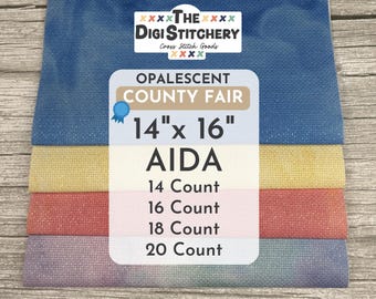 14" x 16" County Fair Opalescent Aida (14, 16, 18 and 20 Count)