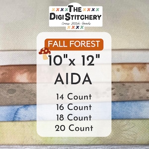 10&quot; x 12&quot; Fall Forest Aida (14, 16, 18 & 20 Count)