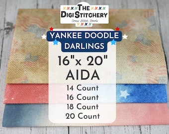 16" x 20" Yankee Doodle Darlings Aida ( 14, 16, 18 & 20 Count)