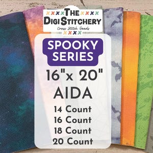 16&quot; x 20&quot; Spooky Series Aida (14, 16, 18 and 20 Count)
