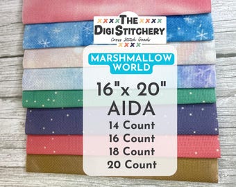 16&quot; x 20&quot; Marshmallow World Aida (14, 16, 18 and 20 Count)