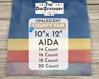 10" x 12" County Fair Opalescent Aida (14, 16, 18 and 20 Count)