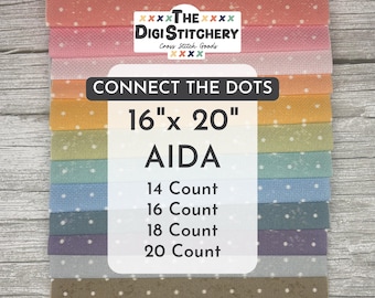 16" x 20" Connect the Dots Aida ( 14, 16, 18 & 20 Count)