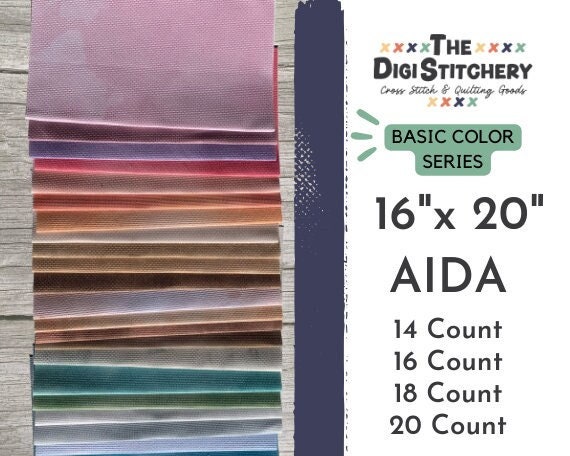 DONMON Aida Cloth 14 Count Multi Colored Cross Stitch Fabric 1218inch (6color)