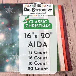 16&quot; x 20&quot; Classic Christmas Aida (14, 16, 18 and 20 Count)