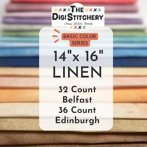 14&quot; x16&quot; Linen 32 Count Belfast & 36 Count Edinburgh (Multiple Colors Available)