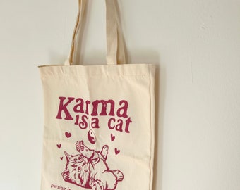 Taylor Swift tote bag Karma is a Cat, All too Well jute bag, Taylor Swift Merch, The Eras Tour, Midnights, , All too Well bag, Lover