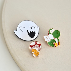 Brosche / Emaille Pin / Anstecker - Super Mario - Joshi - Brows - Todd - Spiele