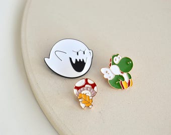 Brosche / Emaille Pin / Anstecker - Super Mario - Joshi - Brows - Todd - Spiele