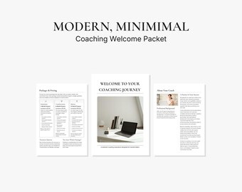 Business Coach Client Onboarding Template, Editable Canva