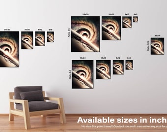 INTERSTELLAR Galaxie Poster – Weltraum Wandkunst, Mattes Fotopapier 200g, Ohne Rand
