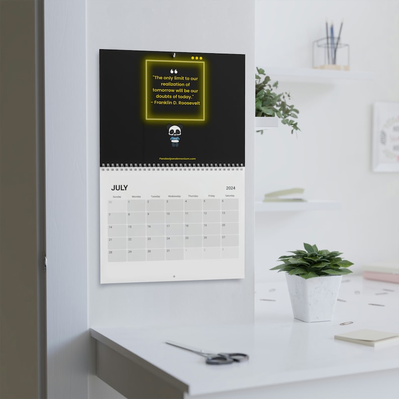 2024 Motivational Wall Calendar Inspirational Quotes and Etsy