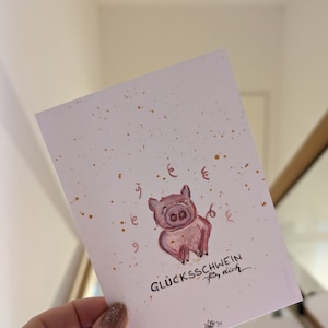 Karte Glücksschwein für dich