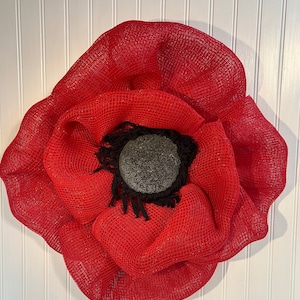 Couronne de fleurs de pavot rouge vif, Memorial Day, couronne du 4 juillet, couronne patriotique, printemps/été, thème USA, livraison gratuite