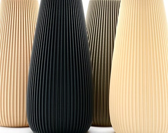 Dekovase "Bergama" bis 46cm | Vase für Trockenblumen, Pampasgras, Eukalyptus, Schleierkraut | Bouquet | Dekoration | 3D-Druck