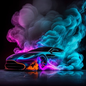 Aston Martin Neon Art Bundle - Set of 5 Digital Prints