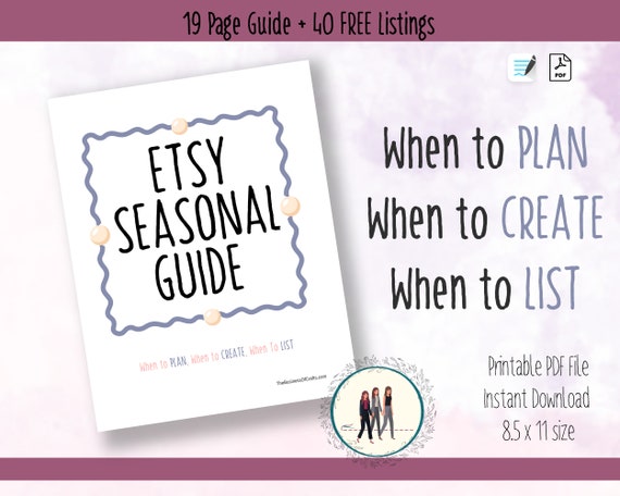 SEASONAL LISTING GUIDE for Etsy Holiday Calendar Pdf: When to Plan, When to  Create and When to List Etsy Product Shop Guide - Etsy