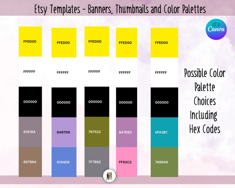 Etsy Banner Template Editable in Canva Honey Bee Branding - Etsy