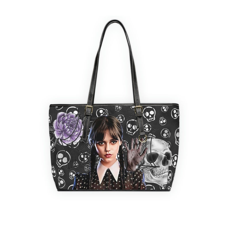 Wednesday Addams Jenna Ortega Leather Shoulder Bag Weekend Etsy