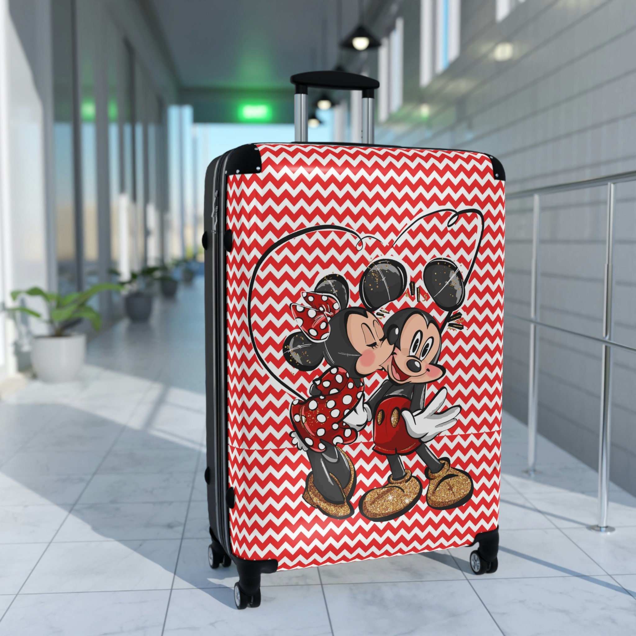 Mickey Mouse Luggage Cover, Mickey and Minnie Mouse Luggage Cover