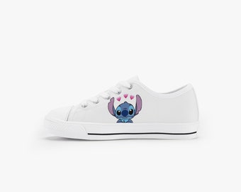 Stitch low tops sneakers, Stitch gym shoes, Stitch sneakers, Lilo and stitchs Gym Shoe