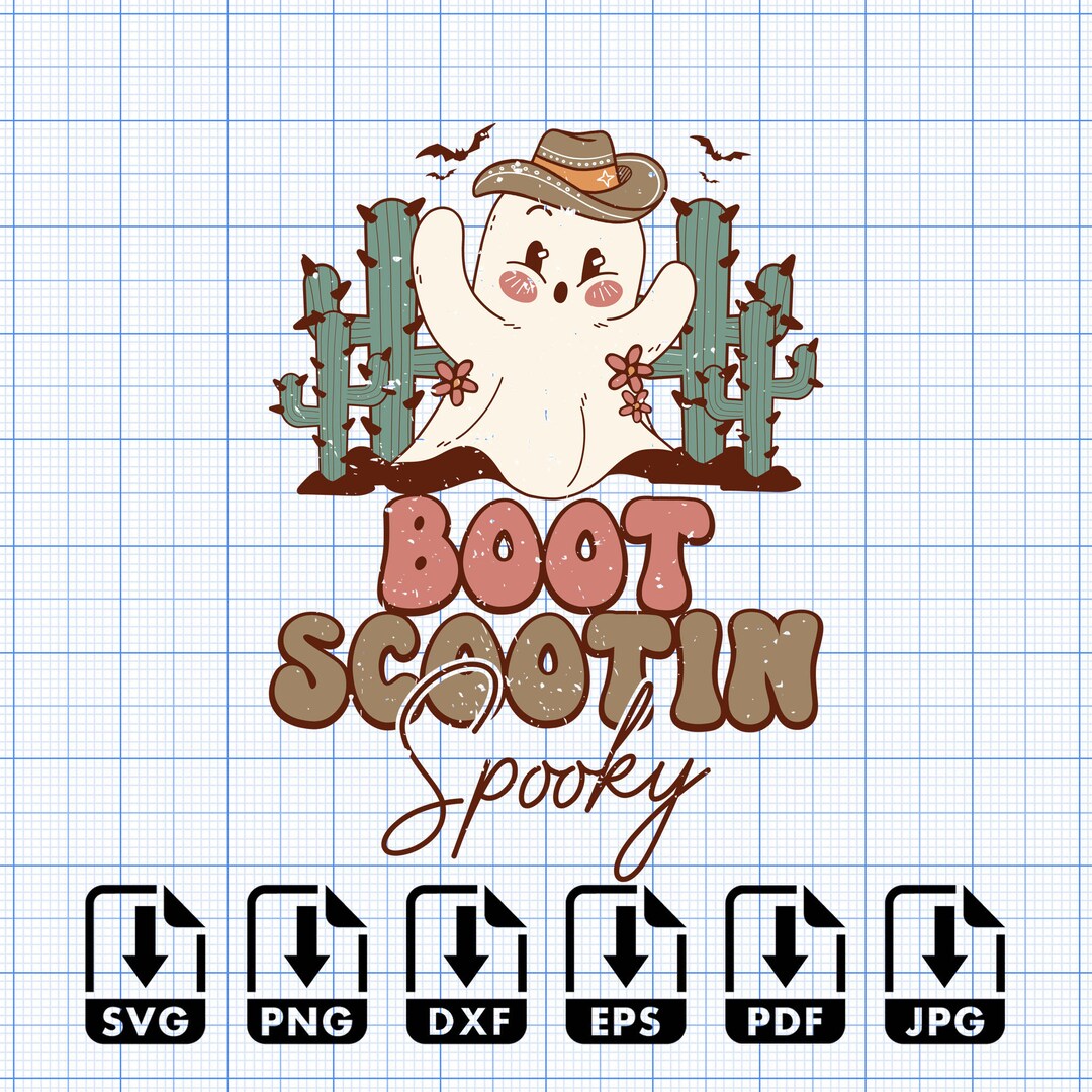SVG boot Scootin Spooky Instant Download Png PDF - Etsy