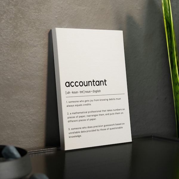 Accountant Definition Canvas Photo Tile | Accountant Gift | Accountant Office Decor Wall Art | Tax Accountant | Accountant Print | CPA Gift