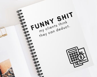 Funny Accountant Notebook | Accountant Gift | Tax Gift | CPA Gift | Tax Accountant Gift | Accountant Print | Accountant Notebook |