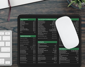 Tappetino Per Mouse Excel Scorciatoie - XXL 89,9x39,9 Cm Con Base Antiscivolo E Superficie In Pelle Resistente All'Acqua