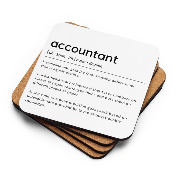 Funny Accountant Definition Coaster | Accountant Gift | CPA Gift | Accountant Shirt | Tax Accountant | Accountant Decor | Excel Gift