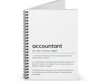 Funny Accountant Definition Notebook | Accountant Gift | Tax Gift | CPA Gift | Accountant Decor Art | Accountant Print | Tax Accountant