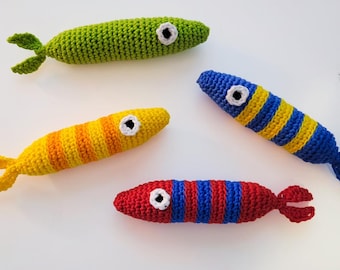 Crochet Sardine Amigurumi Pattern – Easy Mini Fish DIY Toy (PDF Pattern)