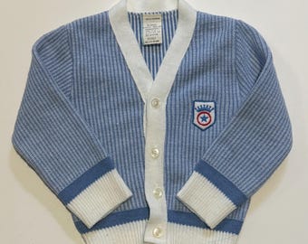 Vintage Baby Boy's Blue Knit Sweater