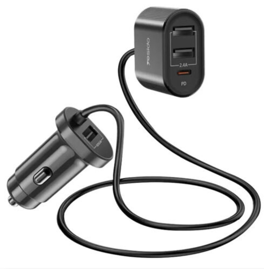 3 USB & 1 PD Typec Car Charger 48W Fast Charge Adapter for iPhone 14 13 12 Pro Max and Samsung