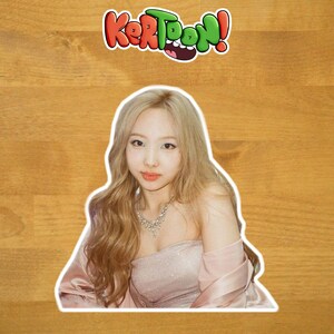 Nayeon TWICE Single Photo Picture Kpop Artwork Laminated Vinyl Waterproof Die-cut Sticker Pack Laptop Waterbottle Macbook Computer (x3 ct.)