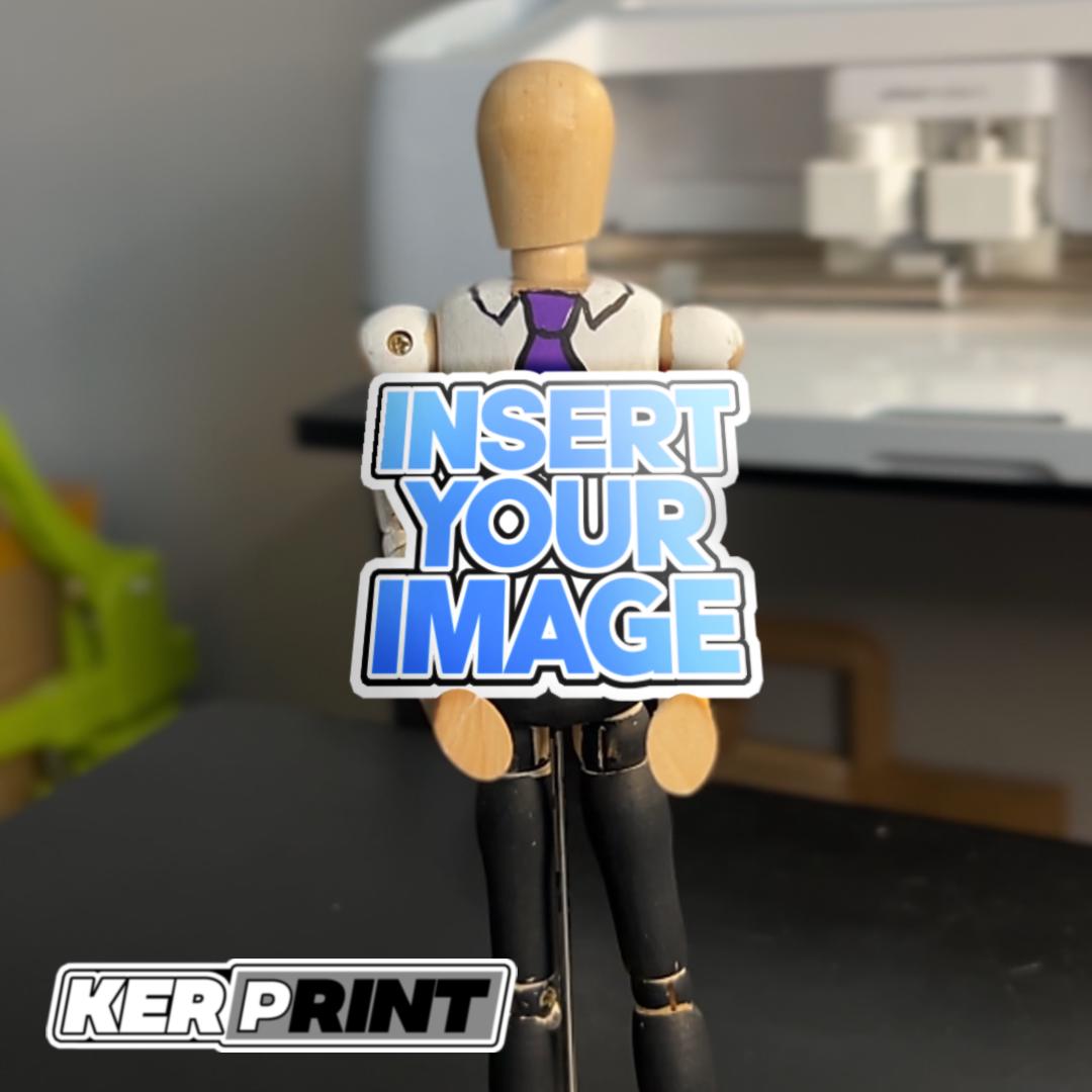 Custom Image/Logo White Vinyl Die-Cut Stickers (1-3 inches) Waterproof Laminated Durable