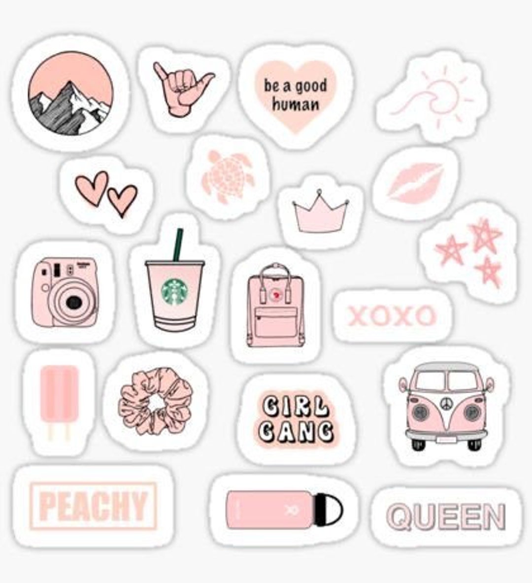 Preppy Pink Stickers 